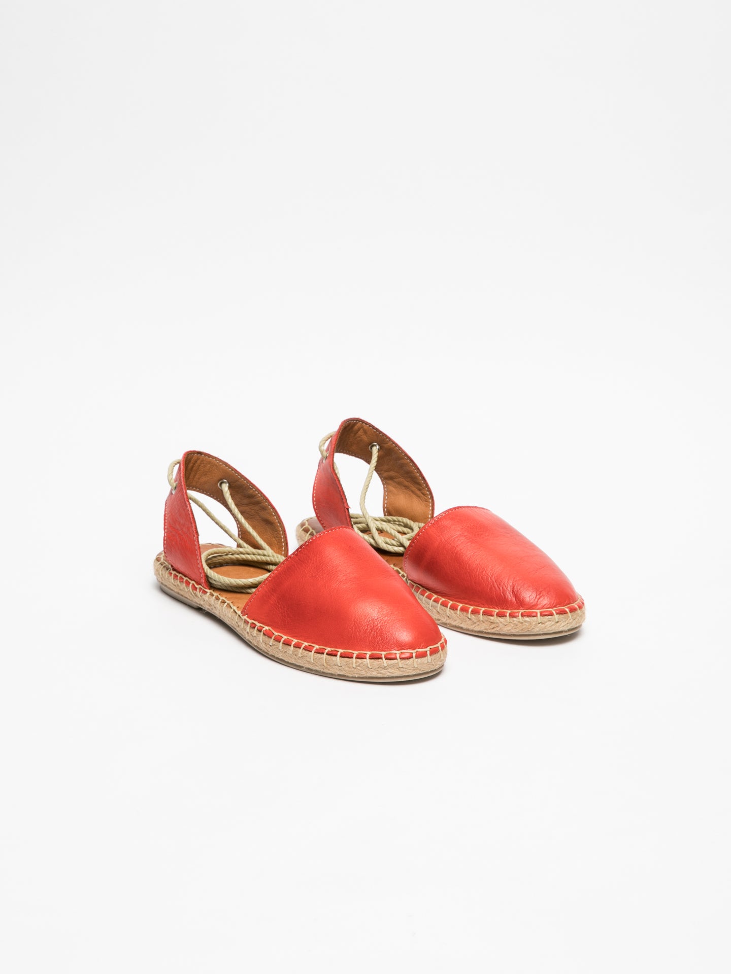 Foreva Red Lace-up Espadrilles